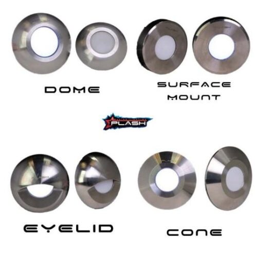 PLASHLIGHTS Gravity Surface Mounted LED Deck Light – Stainless Steel – Cool White