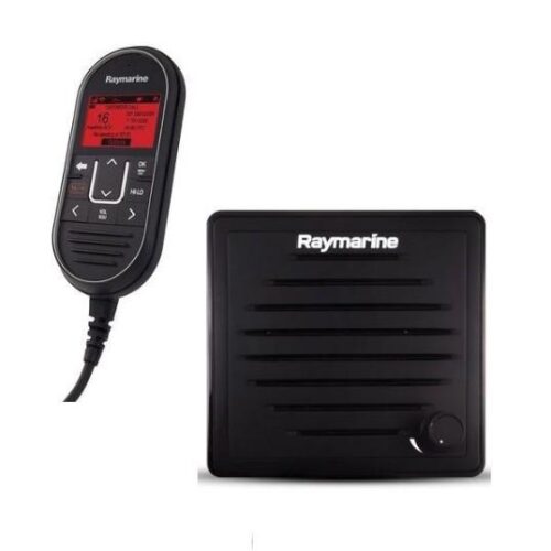 RAYMARINE Ray90 Wired Second Station Kit w/Passive Speaker, RayMic Wired Handset RayMic Extension Cable – 10M