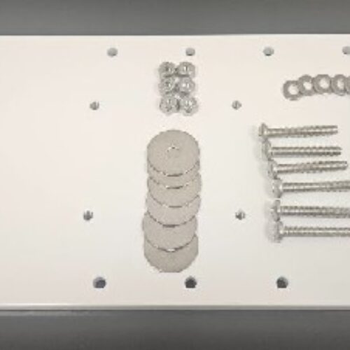 RHODAN Powder-Coated White Aluminum Extension Bracket 1/2″ thick 7″ x 18″