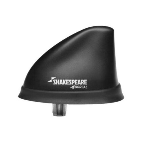 SHAKESPEARE Black Low Profile Dorsal Antenna, 26 foot black RG58 cable with PL-259 plug