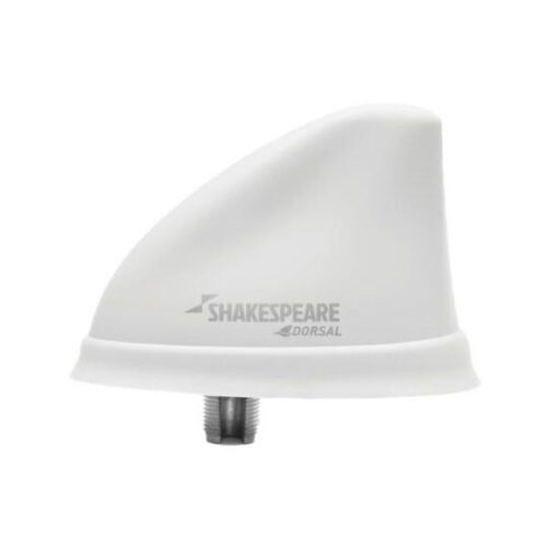 SHAKESPEARE White Low Profile Dorsal Antenna, 26 foot white  RG58 cable with PL-259 plug