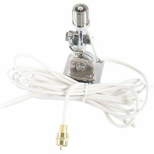 SHAKESPEARE QuickConnect stainless steel rail mount w/ cable for use w/ QC antennas