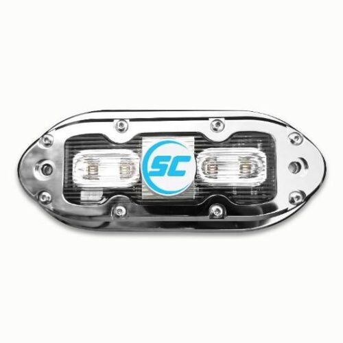 SHADOW-CASTER SCM4 316 SS Housing Underwater Light – Bimini Blue w/ 20′ Cable 1600 Lumens