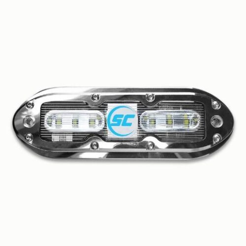 SHADOW-CASTER SCM6 316 SS Housing Underwater Light – Bimini Blue w/ 20′ Cable 2400 Lumens