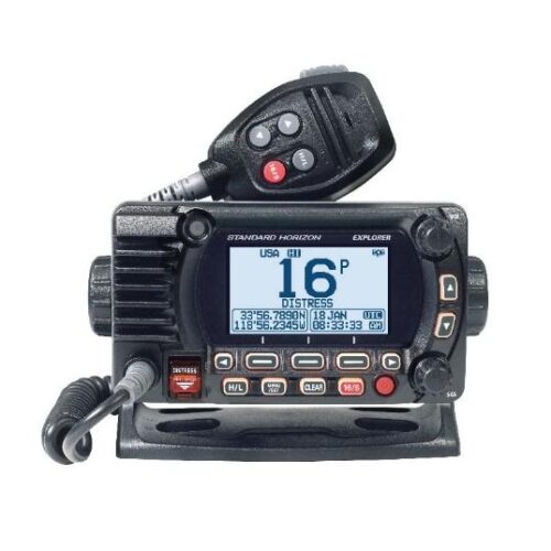 STANDARD HORIZON EXPLORER BLACK 25W Fixed Mount VHF/GPS radio RAM MIC Compatible with Dot Matrix LCD