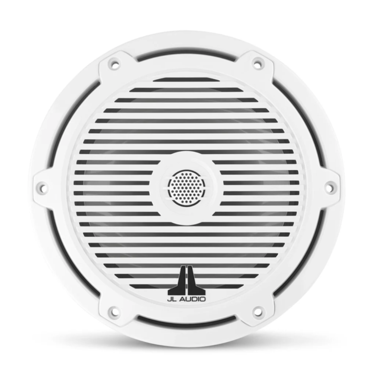 JL Audio® M3 Marine Speakers 7.7″ with White Classic Grille – Marine Speakers | Marine Overhauling Florida