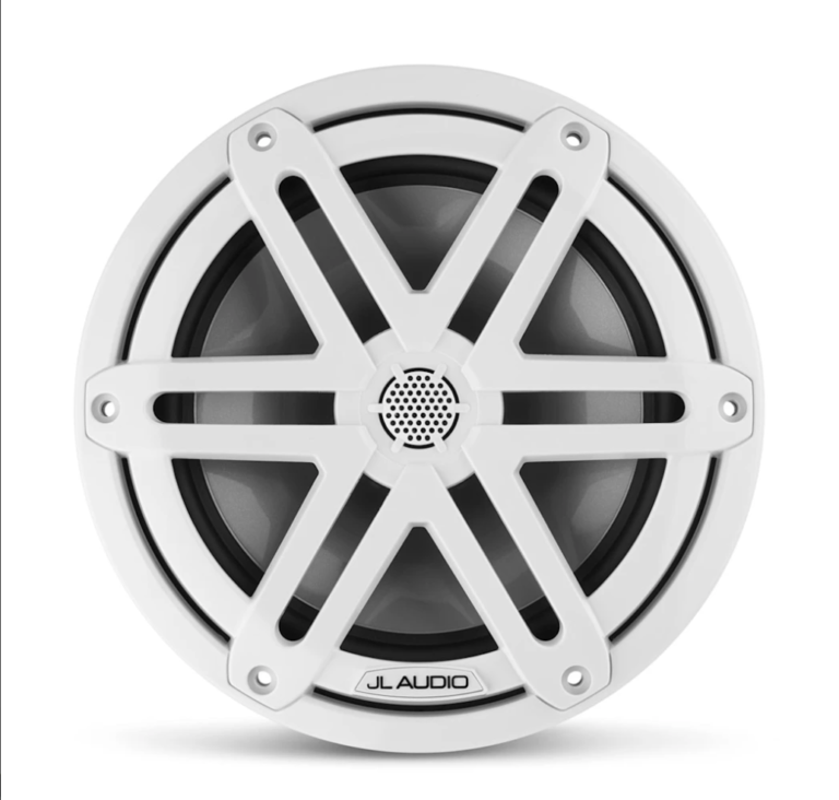 JL Audio® M3 Marine Speakers 7.7″with White Sport Grille – Marine Speakers | Marine Overhauling Florida