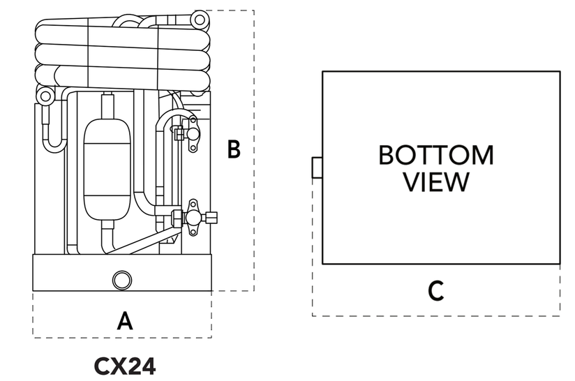 Cx-24HS Unit Dimensions