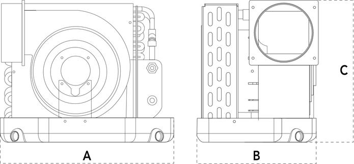 EV Unit Dimensions EV-16H