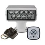 ACR RCL-100 LED Searchlight, White, with URP-103 Wired Point Pad & URC-104 Master Controller – Safety Lights | Marine Overhauling Florida