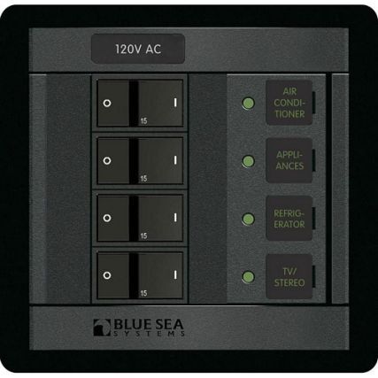 BLUE SEA 360 Panel – 120V AC with 4 Positions – Power Distribution | Marine Overhauling Florida