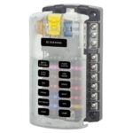 BLUE SEA Fuse Block STBlade 12circ w/gnd/cvr – Navigation Accessories | Marine Overhauling Florida