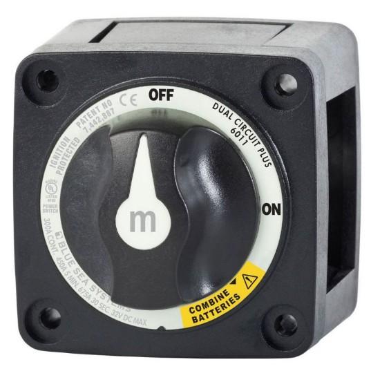 BLUE SEA Switch Battery M DualCircPlus Blk – Battery Switches | Marine Overhauling Florida