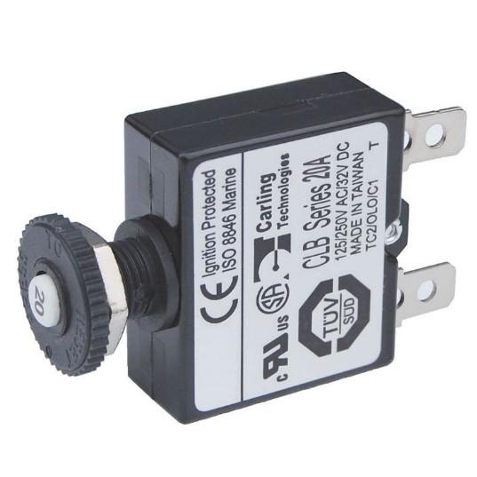 BLUE SEA Circuit Breaker Push Button QC 20A – Circuit Breakers | Marine Overhauling Florida