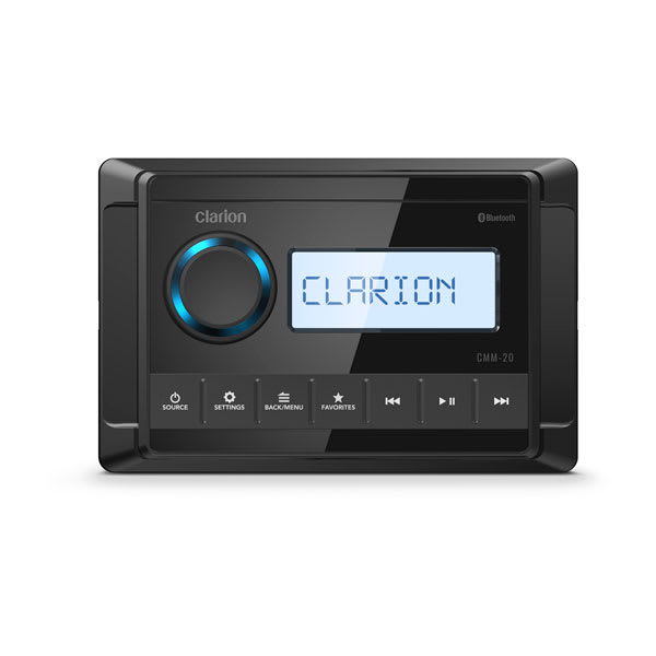 Clarion® Marine Source Unit with LCD Display (CMM-20) – Audio & Entertainment | Marine Overhauling Florida