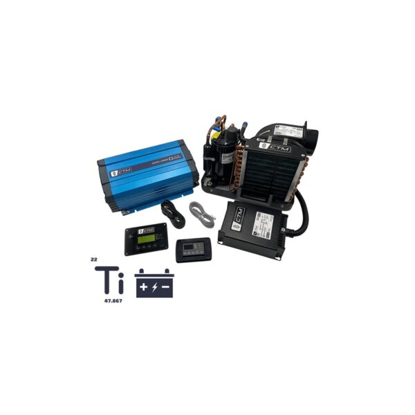 CTM CT-6S - 6,000 BTU 12V Marine Air Conditioner Kit - 1200W Inverter - 115V