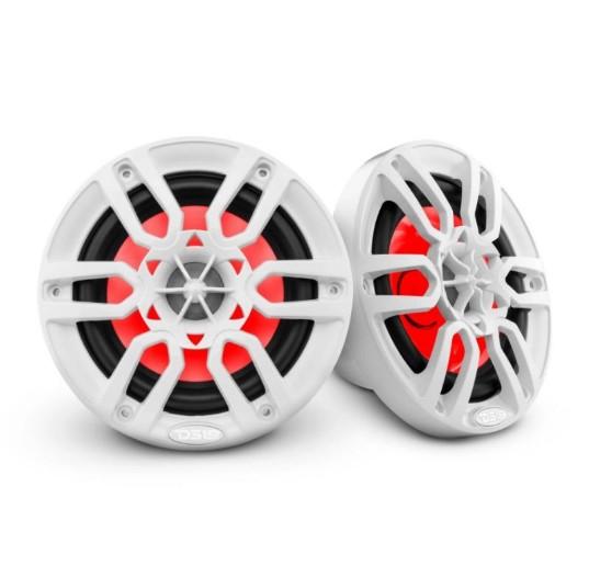 DS18 NXL 8″ 2-Way Coaxial Marine Speaker With LED RGB Lights 125 Watts Rms 4-Ohm -White – Entertainment Speakers | Marine Overhauling Florida