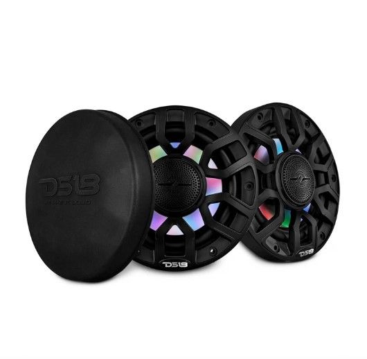 DS18 NXL 6.5″ 2-WAY COAXIAL MARINE SPEAKER WITH DIGITAL LED LIGHTS AND BULLET TWEETER 150 WATTS 4-OHM – Entertainment Accessories | Marine Overhauling Florida