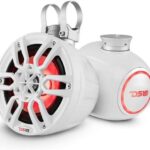 DS18 NXL 6.5″ Marine and Powersports Compact Towers with Flat and Pole Mounts LED RGB Lights 100 Watts Rms -White – Tower Speakers | Marine Overhauling Florida