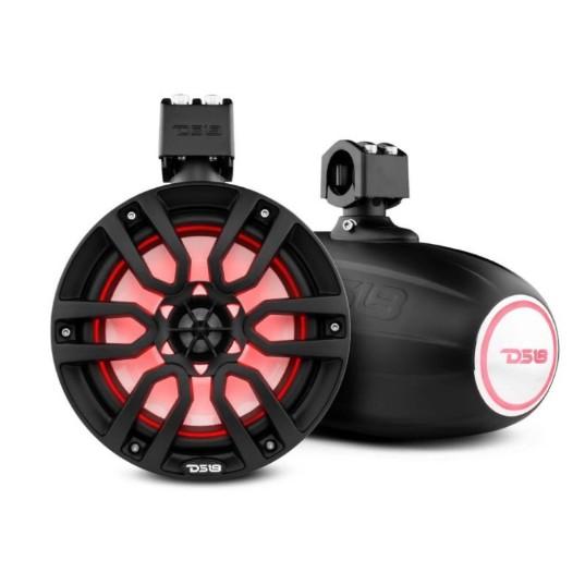 DS18 NXL 8″ Marine and Powersports Towers LED RGB Lights 125 Watts Rms -Red – Tower Speakers | Marine Overhauling Florida