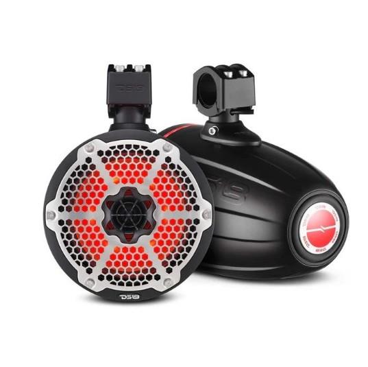DS18 NXL 8″ Neodymium Marine and Powersports Towers with Built-in Passive Radiator – Black – Tower Speakers | Marine Overhauling Florida