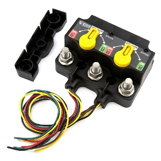 EGIS MOBILE ELECTRIC Dual XD Flex 2 – (Relay)-(Relay) w/Knobs – Tinned Wires, Bulk – Navigation Covers | Marine Overhauling Florida