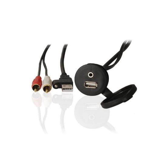 FUSION MS-CBUSB3.5, Panel Mount USB & 3.5mm AUX Connector – Electrical | Marine Overhauling Florida