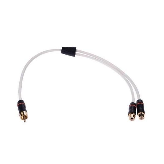 FUSION MS-RCAYF, Male to Dual Female Twisted Shielded RCA Splitter Cable, 0.9 ft – Communication Speakers | Marine Overhauling Florida