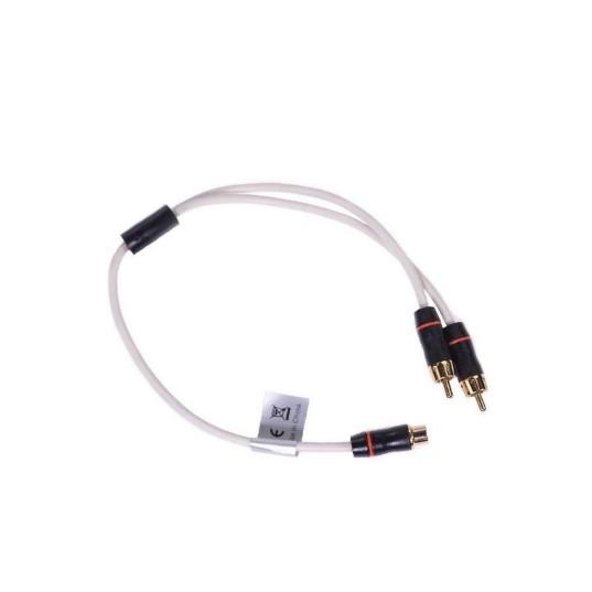 FUSION MS-RCAYM, Female to Dual Male RCA Splitter Cable, 0.9 ft – Communication Speakers | Marine Overhauling Florida