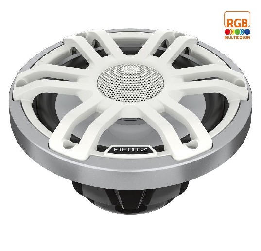 HERTZ AUDIO HMX 6.5 S-LD-SW – 6.5″ 4 Ohm SPORTS COAX RGB LED SL – WHITE – Entertainment Speakers | Marine Overhauling Florida