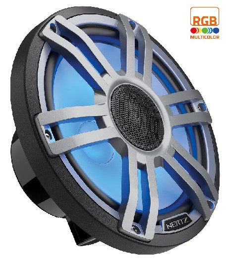 HERTZ AUDIO HMX 8 S-LD-G – 8″ 4 Ohm SPORTS COAX RGB LED SET – Entertainment Speakers | Marine Overhauling Florida