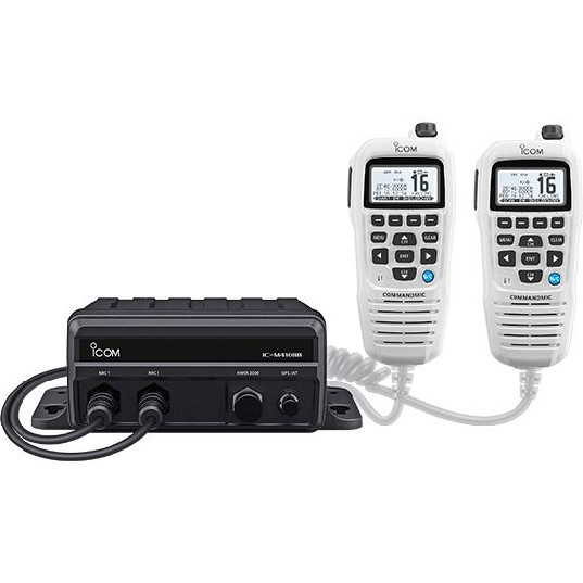 ICOM Black Box Marine VHF Fixed Mount w/WHITE HM-195GB & Two CommandMic Ports – VHF Radios | Marine Overhauling Florida