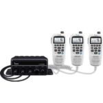 ICOM M510BB GW Black Box Marine VHF Fixed Mount w/AIS, WHITE HM-195GB, & Three CommandMic Ports – VHF Radios | Marine Overhauling Florida