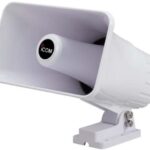 ICOM 40W hailer/speaker for fixed mounts; 4 ohm, extra UV protecting, all stainless steel hardware, heavy duty mounting bracket – Marine Speakers | Marine Overhauling Florida