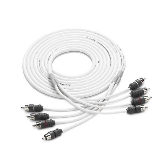 JL AUDIO XMD-WHTAIC4-12: RCA 4-Channel, 12 ft (3.66 m) Marine Audio Interconnect – Communication Speakers | Marine Overhauling Florida