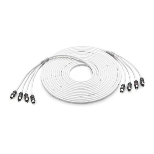 JL AUDIO XMD-WHTAIC4-25: RCA 4-Channel, 25 ft (7.62 m) Marine Audio Interconnect – Communication Speakers | Marine Overhauling Florida