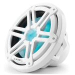 JL AUDIO M3-10IB-S-GW-I-4: 10″ Marine Subwoofer, Infinite Baffle, Gloss White Sport Grille, RGB LED – Subwoofers | Marine Overhauling Florida