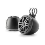 JL AUDIO M3-650VEX-MB-S-GM: 6.5″ VEX Tower Speakers, Matte Black Enclosure, Gunmetal Sport Grille – Entertainment Speakers | Marine Overhauling Florida