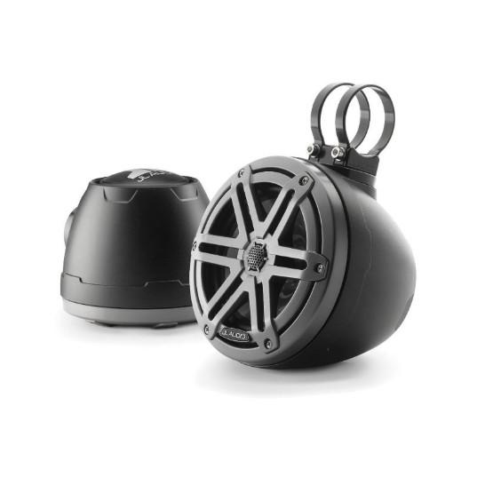 JL AUDIO M3-650VEX-MB-S-GM: 6.5″ VEX Tower Speakers, Matte Black Enclosure, Gunmetal Sport Grille – Entertainment Speakers | Marine Overhauling Florida