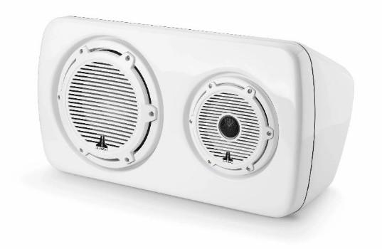 JL AUDIO M6-103EWS-Gw-C-GwGw-R, M6 3-Way, Full-Range Enclosed Speaker Sys., Gloss White, Black Tweeter, Right-Side – Subwoofers | Marine Overhauling Florida