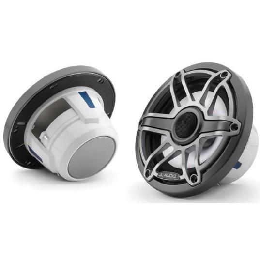 JL AUDIO M6-650X-S-GMTI: 6.5″ Marine Speakers, Sport Grille, Gunmetal Trim, Titanium Grille – Entertainment Speakers | Marine Overhauling Florida