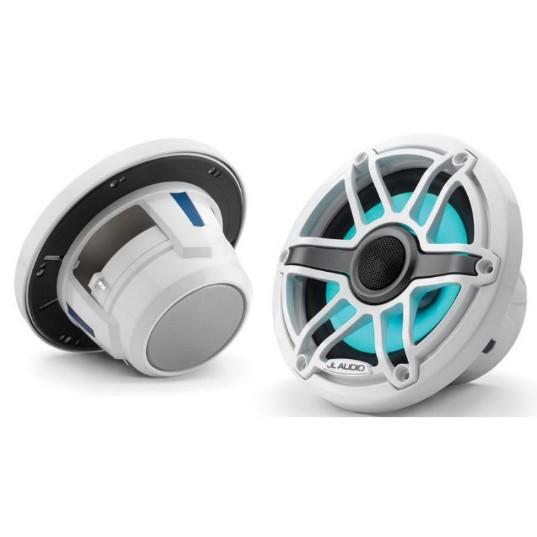 JL AUDIO M6-650X-S-GWGW-I: 6.5″ Marine Speakers, Sport Grille, Gloss White Trim, White Grille, ILLUM – Entertainment Speakers | Marine Overhauling Florida