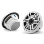 JL AUDIO M6-770X-S-GWGW: 7.7″ Marine Speakers, Sport Grille, Gloss White Trim Ring, Gloss White Grille – Entertainment Speakers | Marine Overhauling Florida