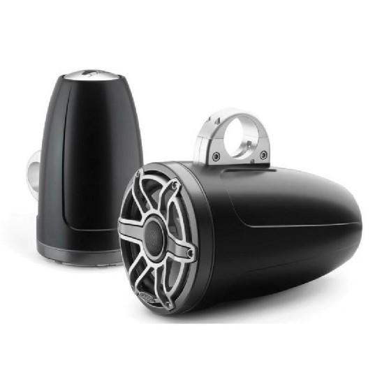 JL AUDIO M6-880ETXV3-SB-S-GMTI: 8.8″ Tower Speakers, Satin Black, Gunmetal Titanium Sport Grille, PAIR – Tower Speakers | Marine Overhauling Florida