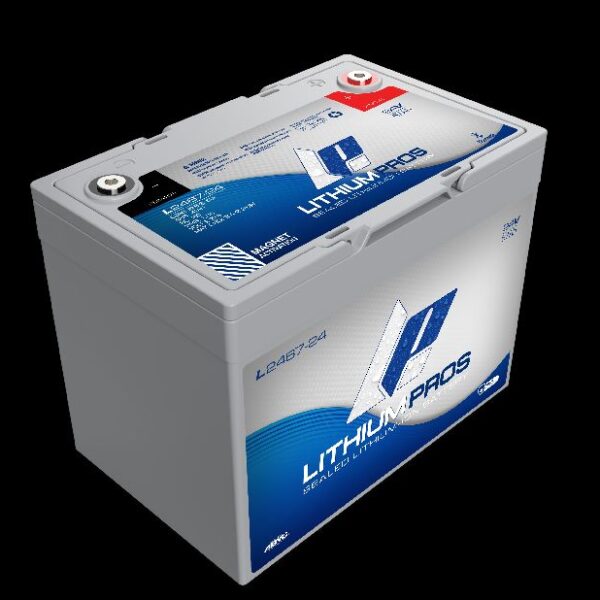 LITHIUM PROS LiFePO4 Battery, 24V/67 Ah (Trolling/Deep cycle, Grp 24) Bluetooth – Solar Systems | Marine Overhauling Florida