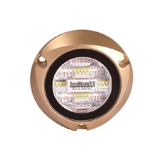 LUMITEC SeaBlaze X2 LED Underwater Light, Bronze, White/Blue – Lighting | Marine Overhauling Florida