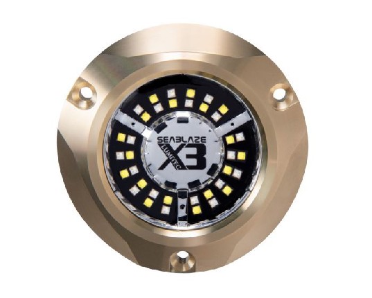 LUMITEC SeaBlaze X3 Underwater Light, Bronze, White/Blue – Lighting | Marine Overhauling Florida