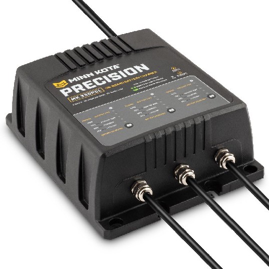 MINN KOTA Precision Charger MK 330 PCL – 3 bank x 10 amps – Communication Antenna | Marine Overhauling Florida