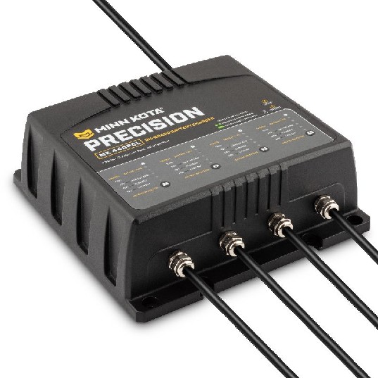 MINN KOTA Precision Charger MK 440 PCL – 4 bank x 10 amps – Communication Antenna | Marine Overhauling Florida