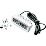 PLASHLIGHTS 40W Low Profile LED Spreader Light – 120 Scene Flood – White Housing – Above water lights | Marine Overhauling Florida